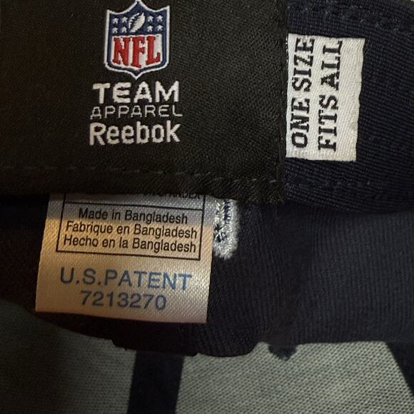 Chicago Bears NFL Team Apparel Reebok Fitted Hat Cap With Embroidered Logo - Picture 10 of 10